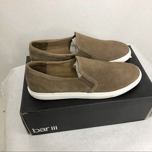 NEW Bar III Brant Mens Suede Leather Slip On Size 10, Shoes, Taupe